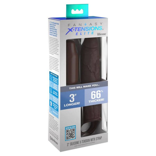 FANTASY X- TENSIONS - PIPEDREAMS EXTENSION W STRAP 17,78 CM BROWN FANTASY X-TENSIONS