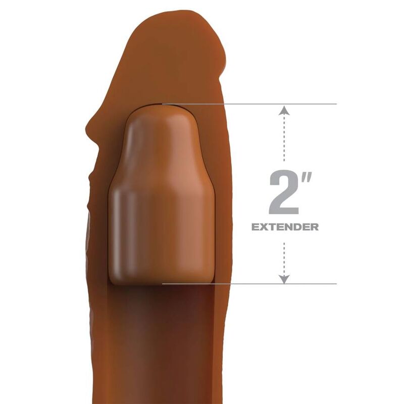 FANTASY X- TENSIONS - PIPEDREAMS SLEEVE 20,32 CM + 5,00 CM INCH PLUG CARAMEL FANTASY X-TENSIONS
