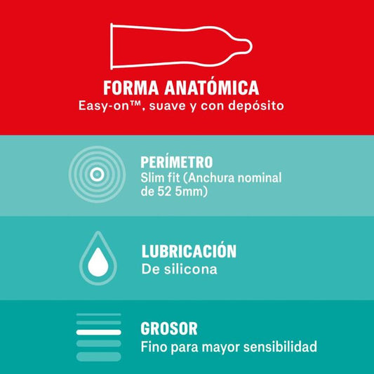 DUREX - SENSITIVO SLIM FIT 10 UNIDADES DUREX CONDOMS