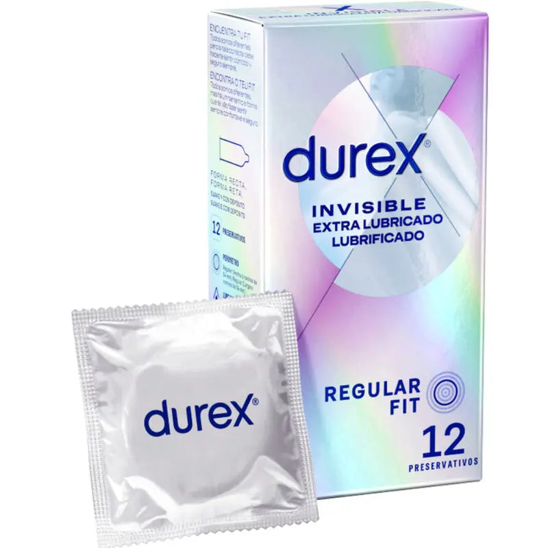 DUREX - INVISIBLE EXTRA LUBRICADO 12 UNIDADES DUREX CONDOMS