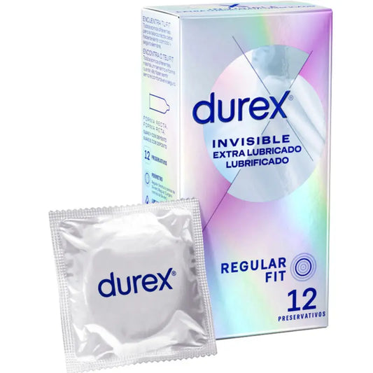 DUREX - INVISIBLE EXTRA LUBRICADO 12 UNIDADES DUREX CONDOMS