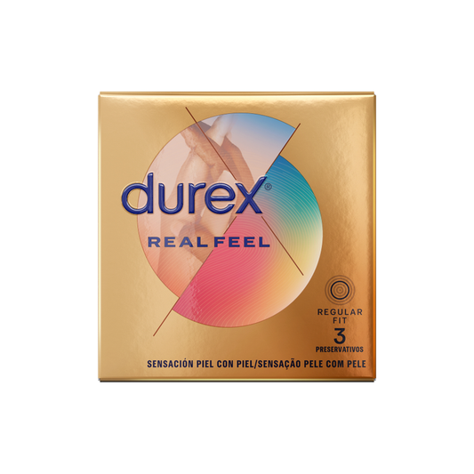 DUREX - REAL FEEL PRESERVATIVOS 3 UNIDADES DUREX CONDOMS