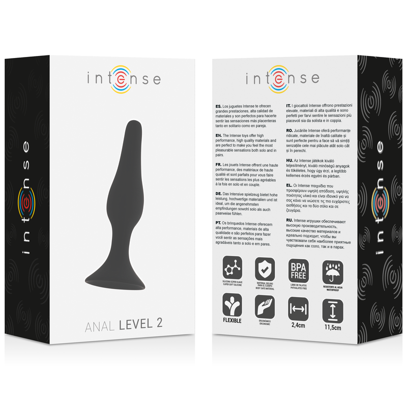 INTENSE - ANAL LEVEL 2 11.5CM NEGRO INTENSE ANAL TOYS