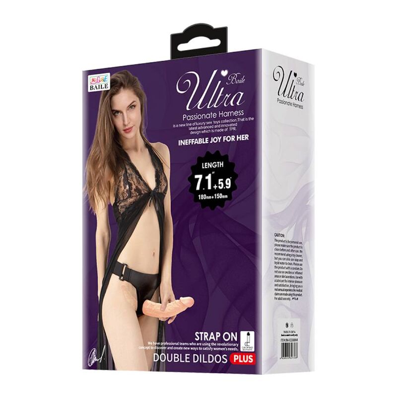 BAILE - ULTRA PASSIONATE HARNESS DOBLES DILDOS CON ARNÉS BAILE HARNESS COLLECTION