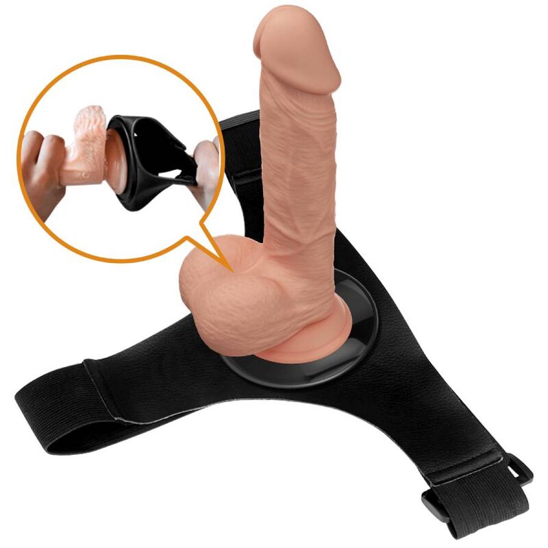 PRETTY LOVE - HARNESS BRIEFS ARNÉS UNIVERSAL CON DILDO JERRY 21.8 CM NATURAL PRETTY LOVE