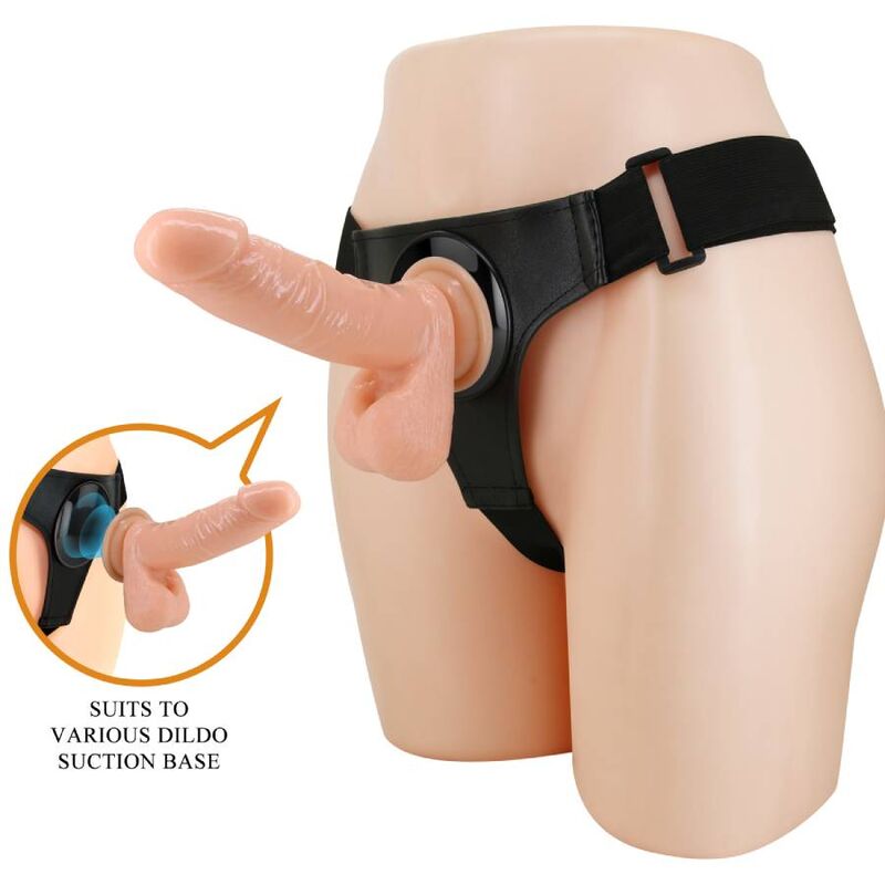 PRETTY LOVE - HARNESS BRIEFS ARNÉS UNIVERSAL CON DILDO TOM 20 CM NATURAL PRETTY LOVE