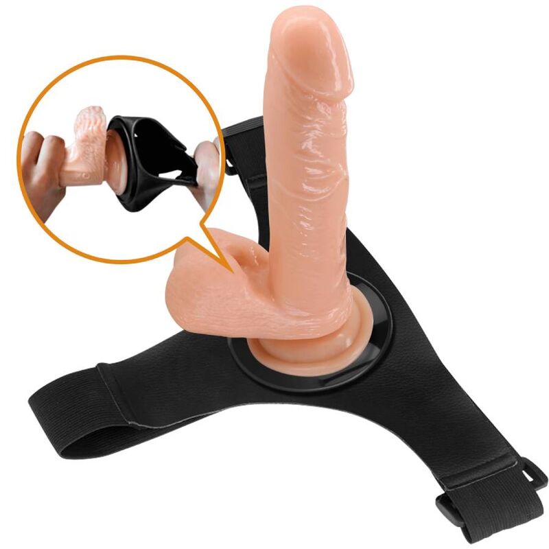 PRETTY LOVE - HARNESS BRIEFS ARNÉS UNIVERSAL CON DILDO TOM 20 CM NATURAL PRETTY LOVE