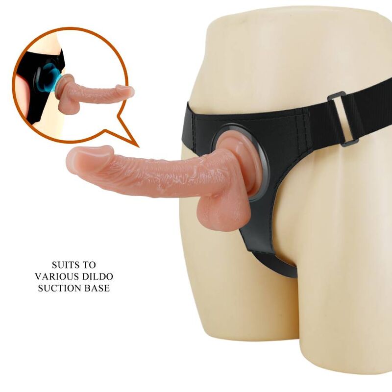 PRETTY LOVE - HARNESS BRIEFS ARNÉS UNIVERSAL CON DILDO KEVIN 19 CM NATURAL PRETTY LOVE