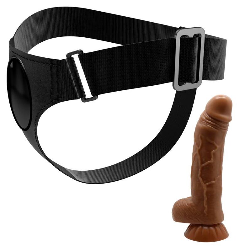 PRETTY LOVE - HARNESS BRIEFS ARNÉS UNIVERSAL CON DILDO MICHEAL 20 CM NEGRO PRETTY LOVE