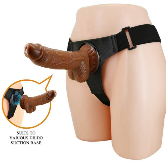 PRETTY LOVE - HARNESS BRIEFS ARNÉS UNIVERSAL CON DILDO MICHEAL 20 CM NEGRO PRETTY LOVE