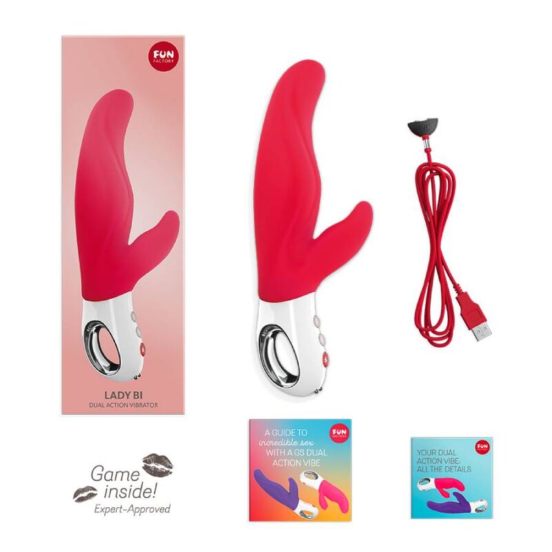 FUN FACTORY - LADY BI DUAL RABBIT VIBRADOR INDIA RED FUN FACTORY