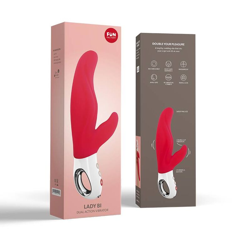 FUN FACTORY - LADY BI DUAL RABBIT VIBRADOR INDIA RED FUN FACTORY