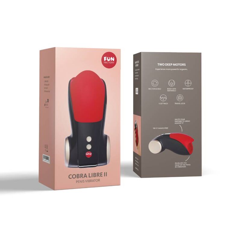 FUN FACTORY - COBRA LIBRE II HEAD ESTIMULADOR GLANDE PENE ROJO FUN FACTORY