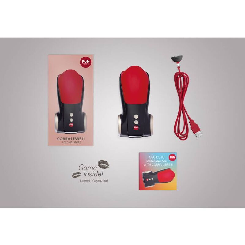 FUN FACTORY - COBRA LIBRE II HEAD ESTIMULADOR GLANDE PENE ROJO FUN FACTORY