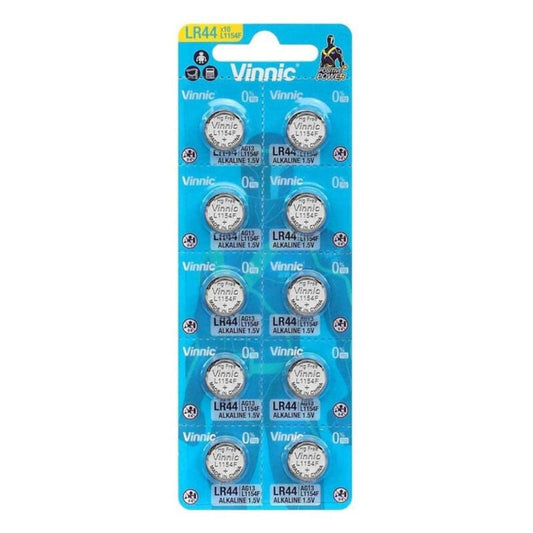 VINNIC - PILA BOTON ALCALINA AG13 L1154F LR44 BLISTER*10 VINNIC