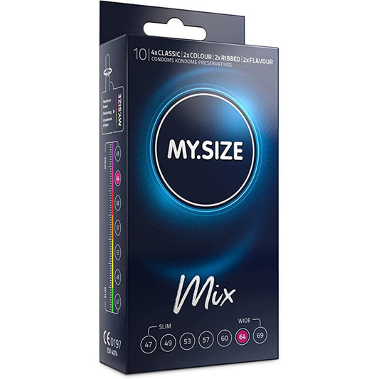 MY SIZE - MIX PRESERVATIVOS 64 MM 10 UNIDADES MY SIZE MIX