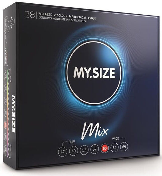 MY SIZE - MIX PRESERVATIVOS 60 MM 28 UNIDADES MY SIZE MIX