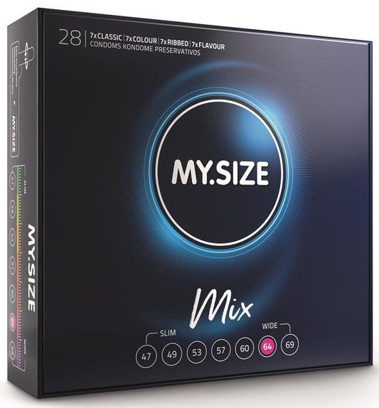 MY SIZE - MIX PRESERVATIVOS 64 MM 28 UNIDADES MY SIZE MIX