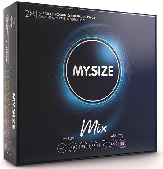 MY SIZE - MIX PRESERVATIVOS 69 MM 28 UNIDADES MY SIZE MIX