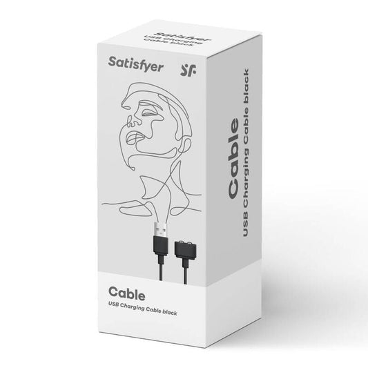 SATISFYER - CABLE USB CARGADOR NEGRO SATISFYER