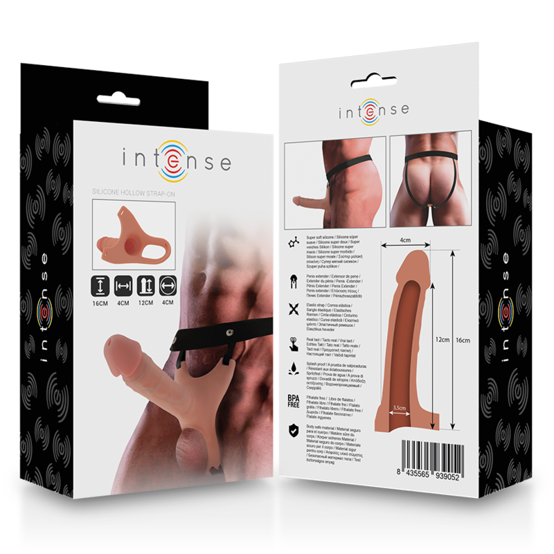 INTENSE - ARNÉS HUECO CON DILDO SILICONA 16 X 3.5 CM INTENSE COUPLES TOYS