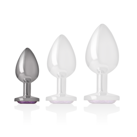 INTENSE - PLUG ANAL METAL ALUMINIO CON CRISTAL VIOLETA TALLA S INTENSE ANAL TOYS