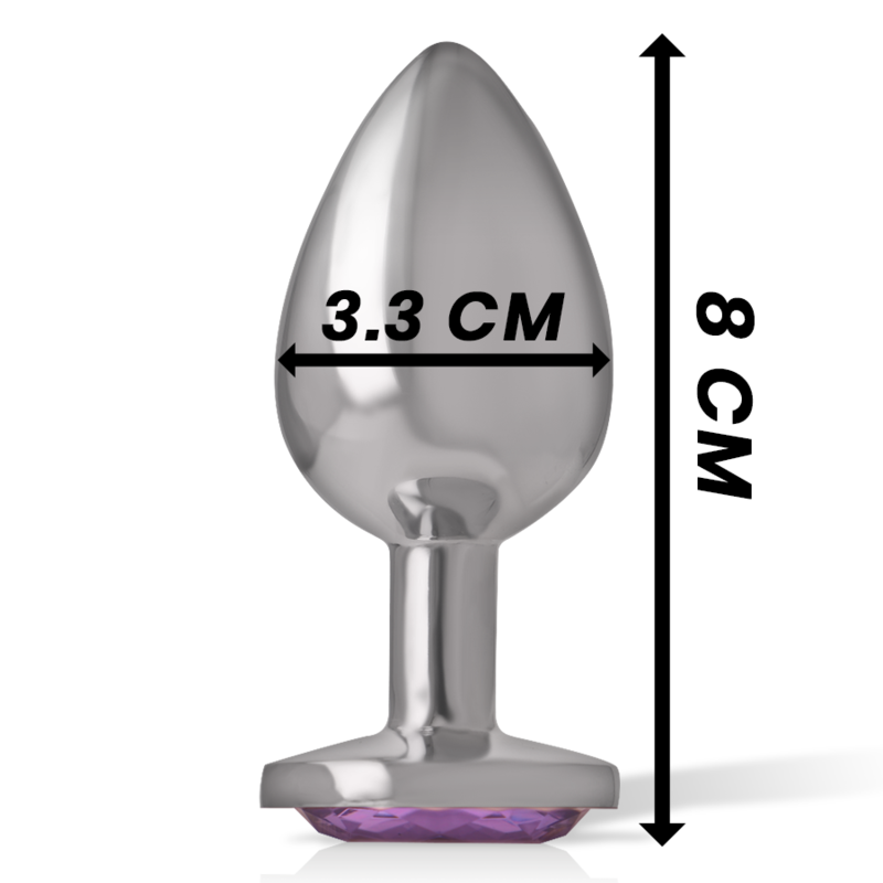 INTENSE - PLUG ANAL METAL ALUMINIO CON CRISTAL VIOLETA TALLA M INTENSE ANAL TOYS