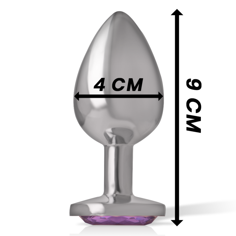 INTENSE - PLUG ANAL METAL ALUMINIO CON CRISTAL VIOLETA TALLA L INTENSE ANAL TOYS