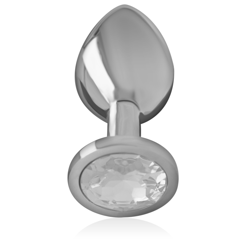 INTENSE - PLUG ANAL METAL ALUMINIO CON CRISTAL PLATA TALLA S INTENSE ANAL TOYS
