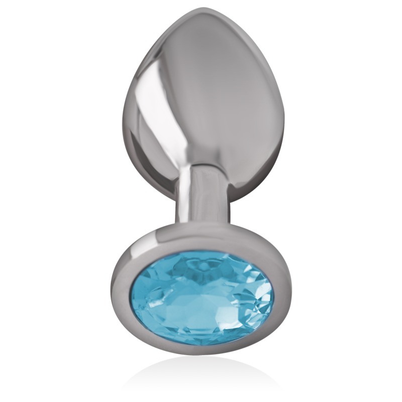 INTENSE - PLUG ANAL METAL ALUMINIO CON CRISTAL AZUL TALLA S INTENSE ANAL TOYS