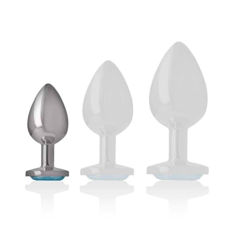 INTENSE - PLUG ANAL METAL ALUMINIO CON CRISTAL AZUL TALLA S INTENSE ANAL TOYS