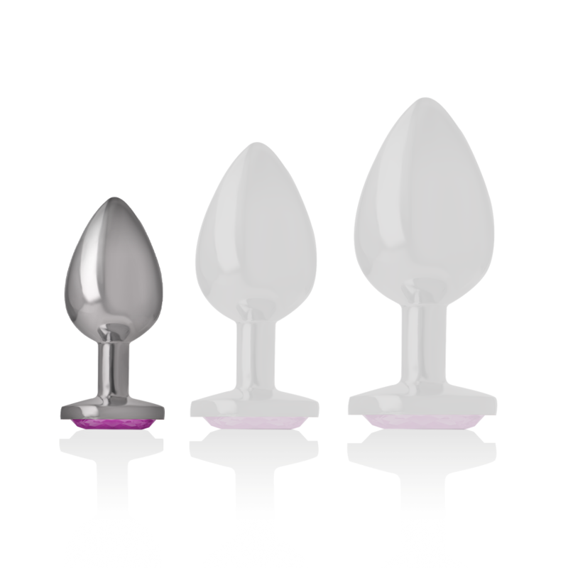 INTENSE - PLUG ANAL METAL ALUMINIO CON CRISTAL ROSA TALLA S INTENSE ANAL TOYS