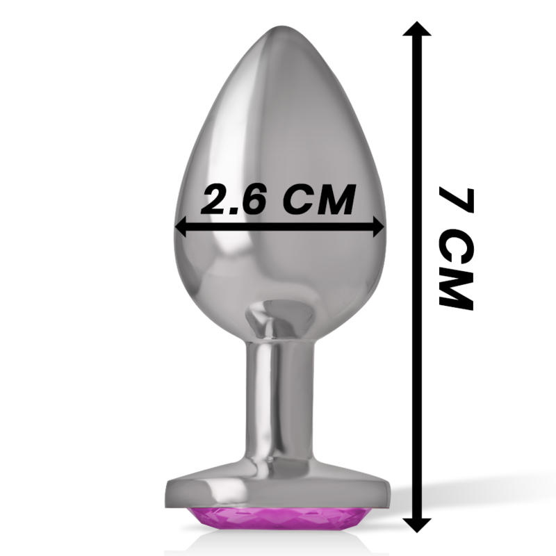 INTENSE - PLUG ANAL METAL ALUMINIO CON CRISTAL ROSA TALLA S INTENSE ANAL TOYS