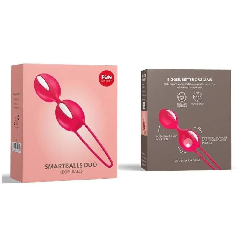FUN FACTORY - SMARTBALLS BOLAS PELVICAS DUO BLANCO/ROJO FUN FACTORY