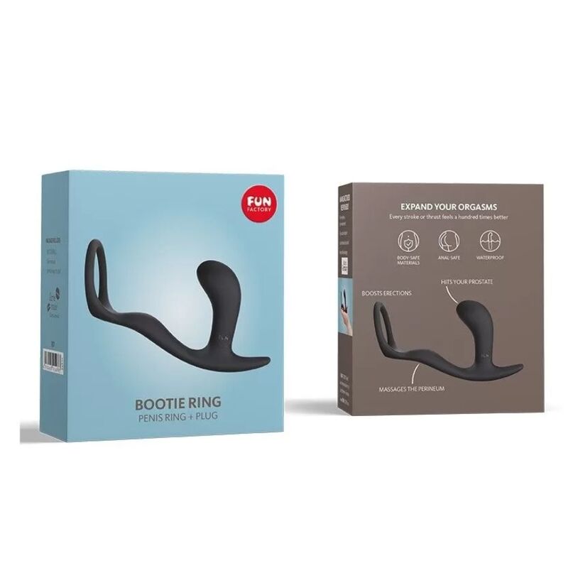 FUN FACTORY - BOOTIE RING LOVERING ANILLO CON PLUG SLATE FUN FACTORY