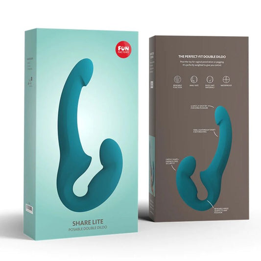 FUN FACTORY - SHARE LITE DOUBLE DILDO ARNÉS DEEP AZUL FUN FACTORY