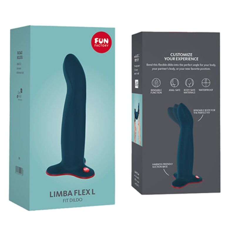FUN FACTORY - LIMBA DILDO FLEX L VELVET BLUE FUN FACTORY
