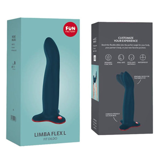 FUN FACTORY - LIMBA DILDO FLEX L VELVET BLUE FUN FACTORY