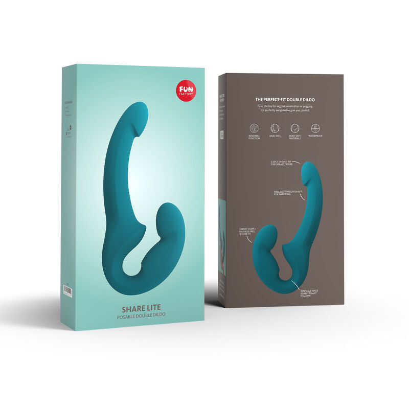 FUN FACTORY - SHARE LITE DOUBLE DILDO ARNÉS DEEP AZUL FUN FACTORY