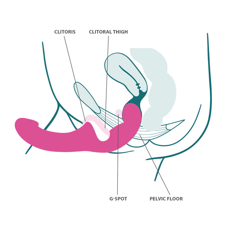 FUN FACTORY - SHARE LITE DOUBLE ARNÉS DILDO NEGROBERRY FUN FACTORY