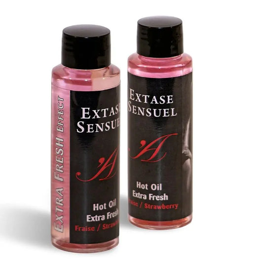 EXTASE SENSUAL - ACEITE MASAJE EFECTO EXTRA FRESH FRESA 100 ML EXTASE SENSUAL