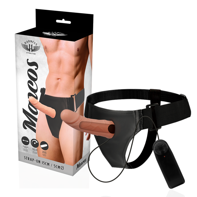 HARNESS ATTRACTION - ARNÉS  HUECO MARCOS CON VIBRADOR 15 CM -O- 5 CM HARNESS ATTRACTION