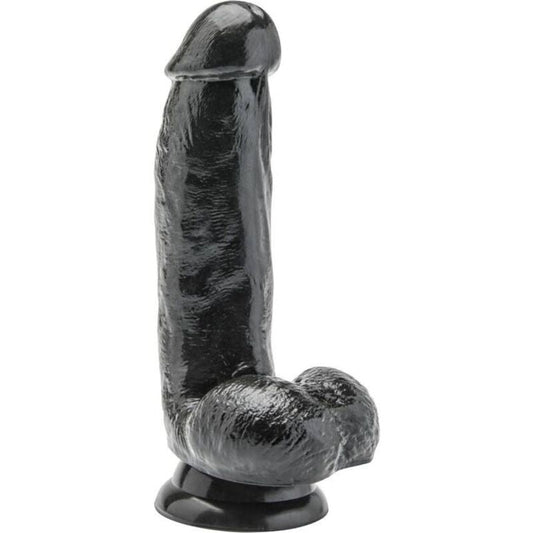 GET REAL - DILDO 12 CM CON TESTICULOS NEGRO GET REAL