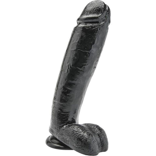 GET REAL - DILDO 25,5 CM CON TESTICULOS NEGRO GET REAL