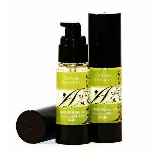 EXTASE SENSUAL - ACEITE MASAJE EFECTO CALOR CON FEROMONAS MOJITO 30 ML EXTASE SENSUAL
