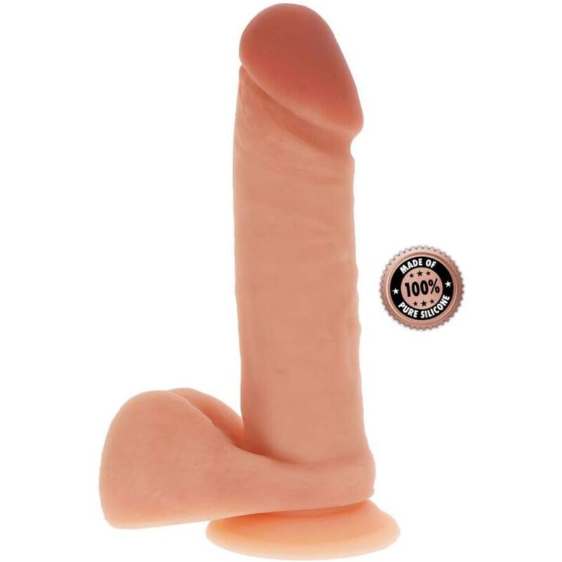 GET REAL - DILDO SILICONA 20,5 CM CON TESTICULOS NATURAL GET REAL