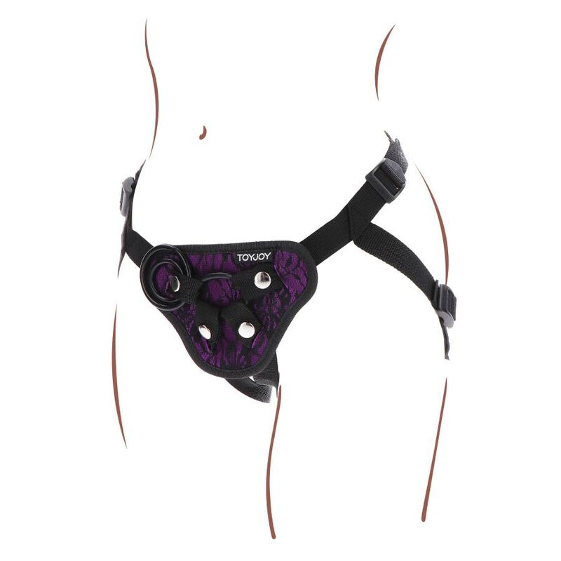GET REAL - STRAP-ON LACE HARNÉS MORADO GET REAL