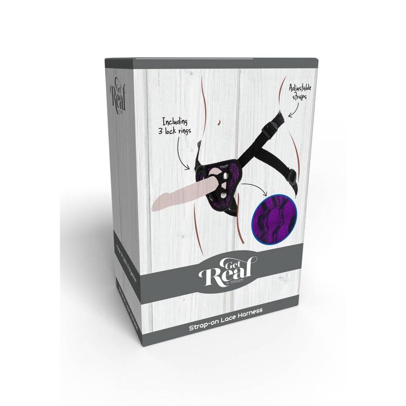 GET REAL - STRAP-ON LACE HARNÉS MORADO GET REAL