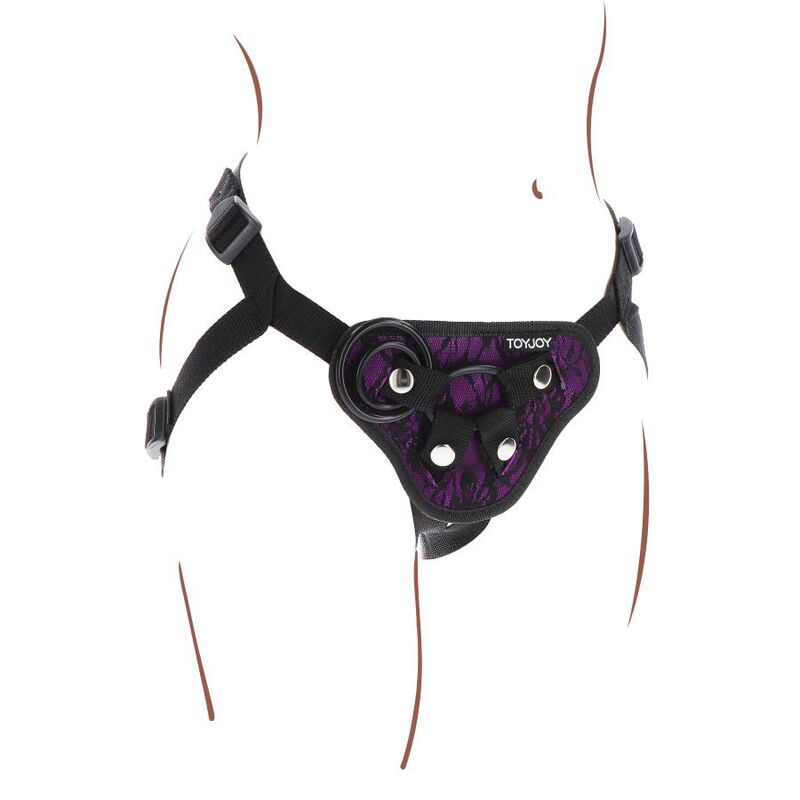 GET REAL - STRAP-ON LACE HARNÉS MORADO GET REAL
