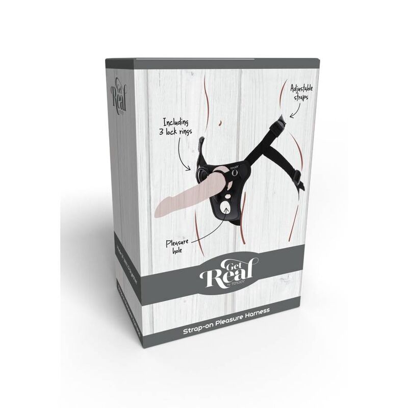 GET REAL - STRAP-ON PLEASURE HARNÉS NEGRO GET REAL